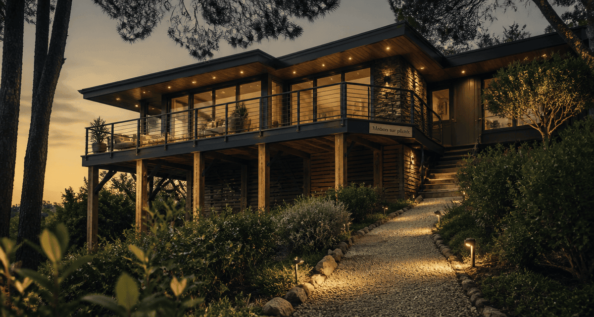 constructeur maison sur pilotis contemporaine