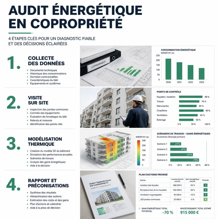 Étapes clés d'un audit énergétique en copropriété pour améliorer la performance thermique du bâtiment