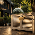 fabriquer un cache pompe à chaleur design terrasse