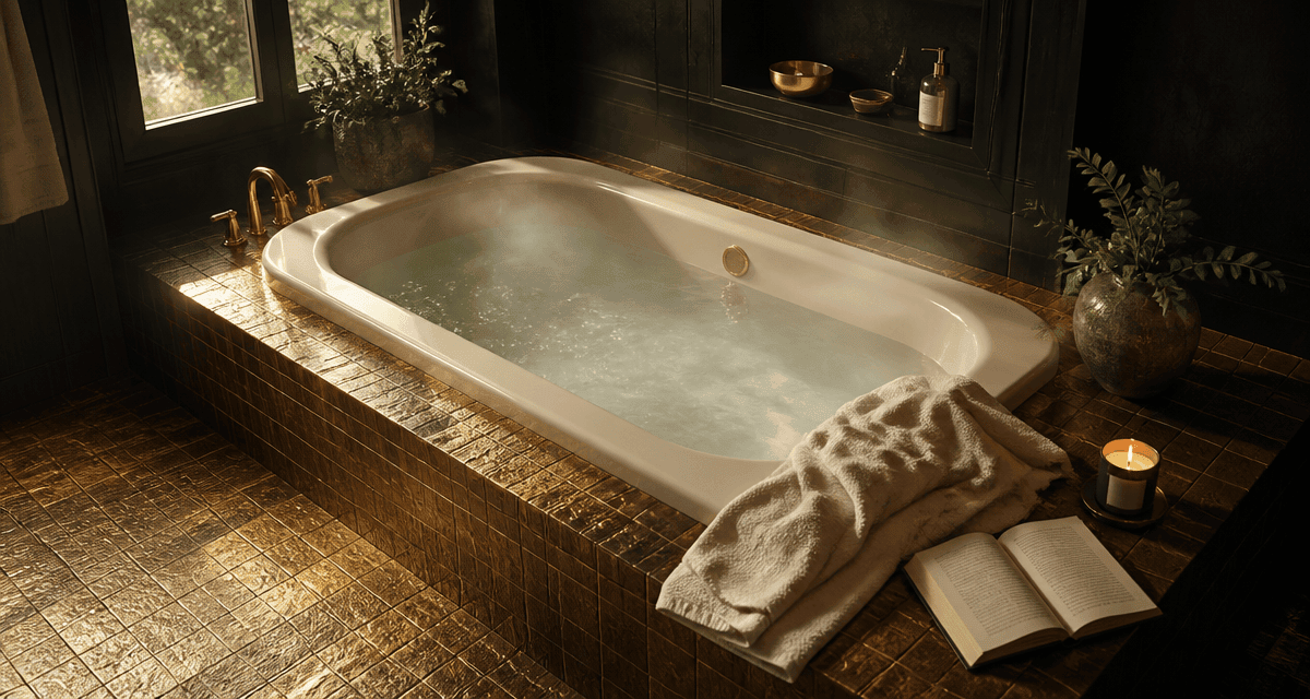 grande baignoire moderne salle de bain