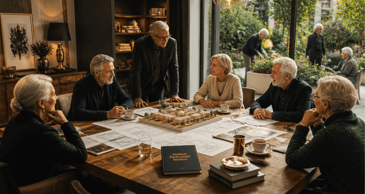 Habitat participatif seniors autour d'une table