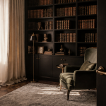 isolation phonique mur chambre sans travaux bibliothèque et rideaux