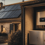 kit solaire autoconsommation 6000w avec batterie installé sur maison