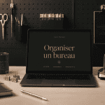 organiser un bureau moderne accessoires dorés
