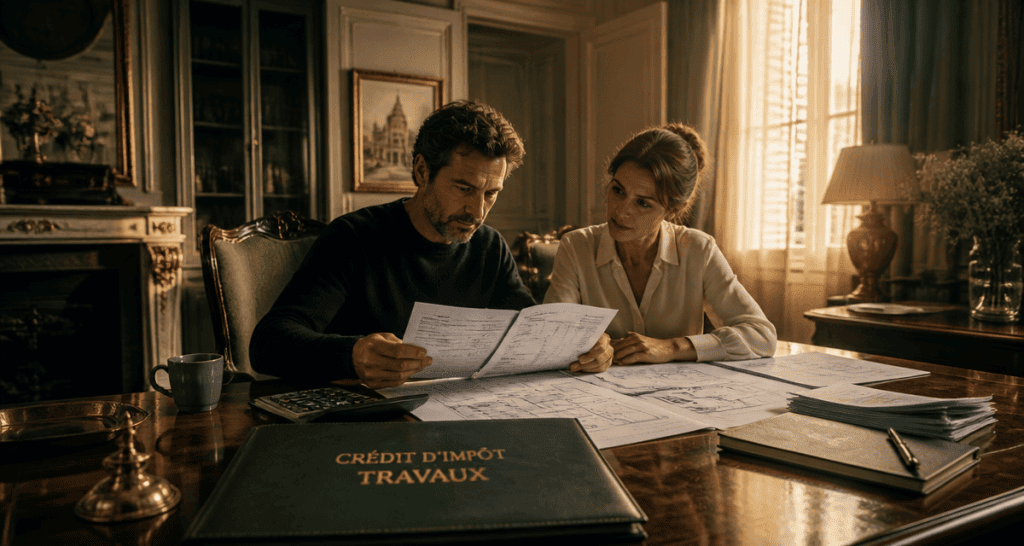 Travaux maison impots couple dossier crédit