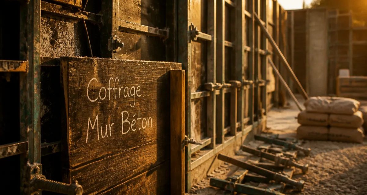 coffrage mur béton panneaux bois banches acier