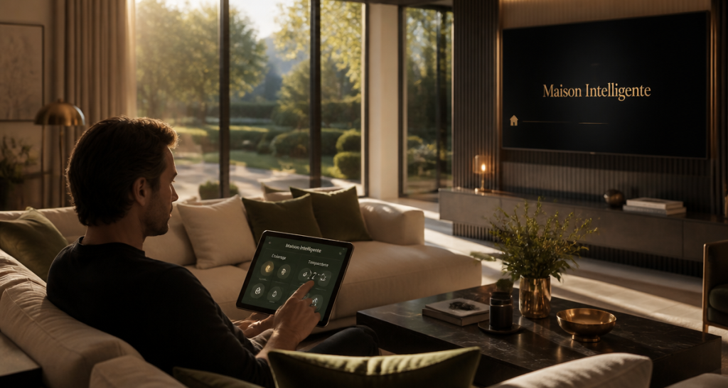 Domotique définition dans un salon connecté