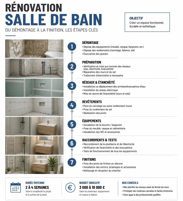 Étapes clés pour rénover une salle de bain efficacement