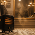 meilleur radiateur soufflant salle de bain noir or élégant