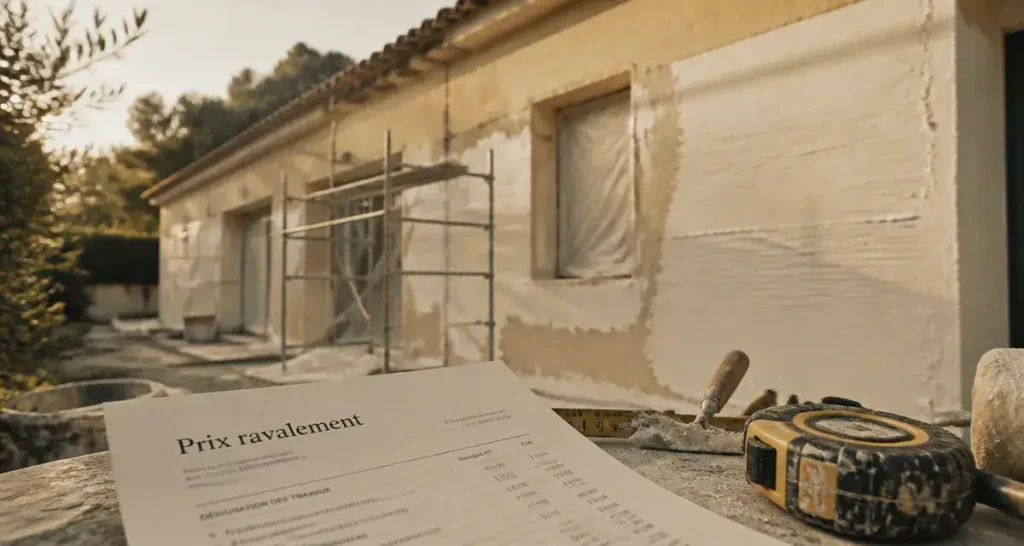 Prix ravalement façade maison 100m2 : devis de ravalement sur façade en cours