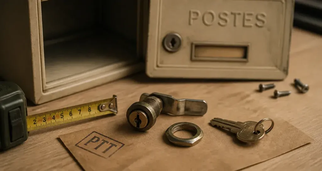 Serrure boite aux lettres prix : came et cylindre visibles