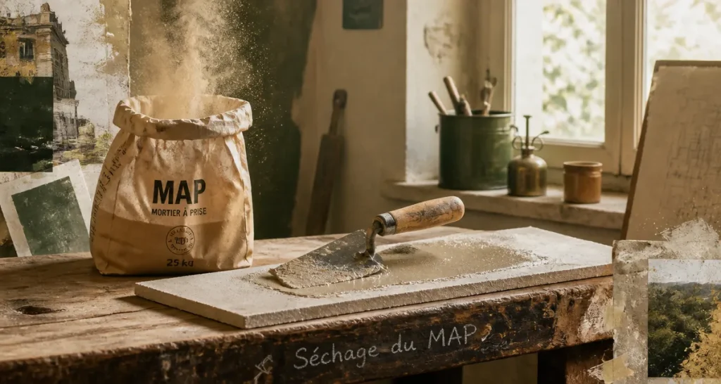 temps sechage map truelle poudre