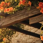 bignone sous pergola en fleurs trompettes orange