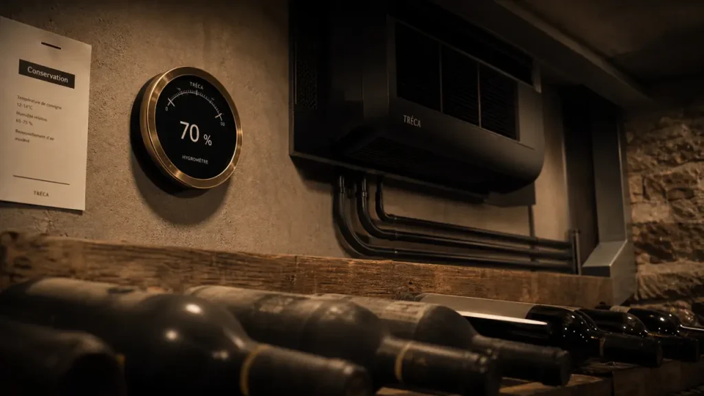 Climatiseur cave à vin avec hygromètre pour température et humidité