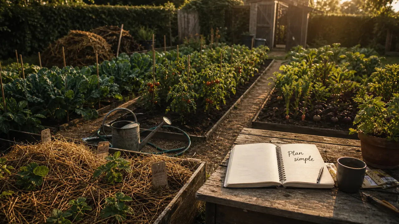 Comment organiser son potager : soleil, eau et rotations, potager paillé.