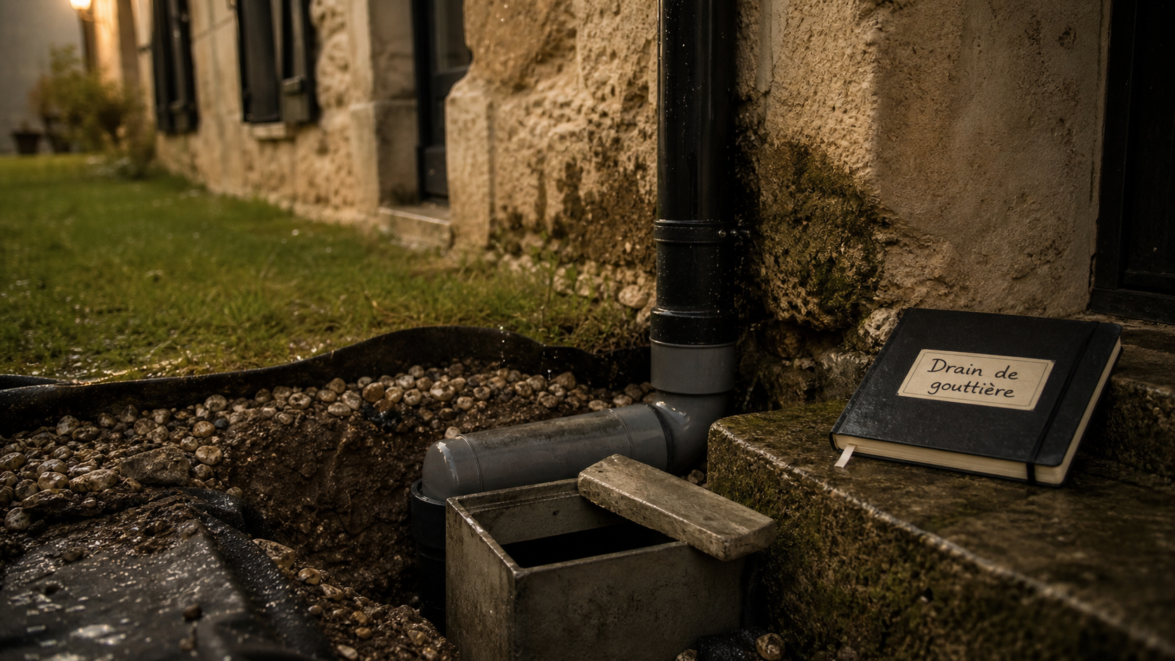 Drainage eau de pluie gouttière : raccords étanches et infiltration évitée