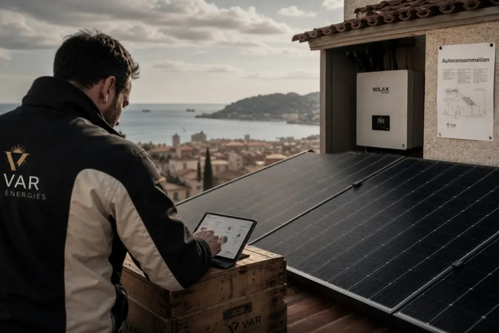 Installation panneau solaire autoconsommation à Toulon, installateur et panneaux sur toit