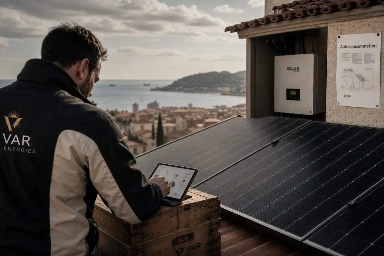 Installation panneau solaire autoconsommation à Toulon, installateur et panneaux sur toit
