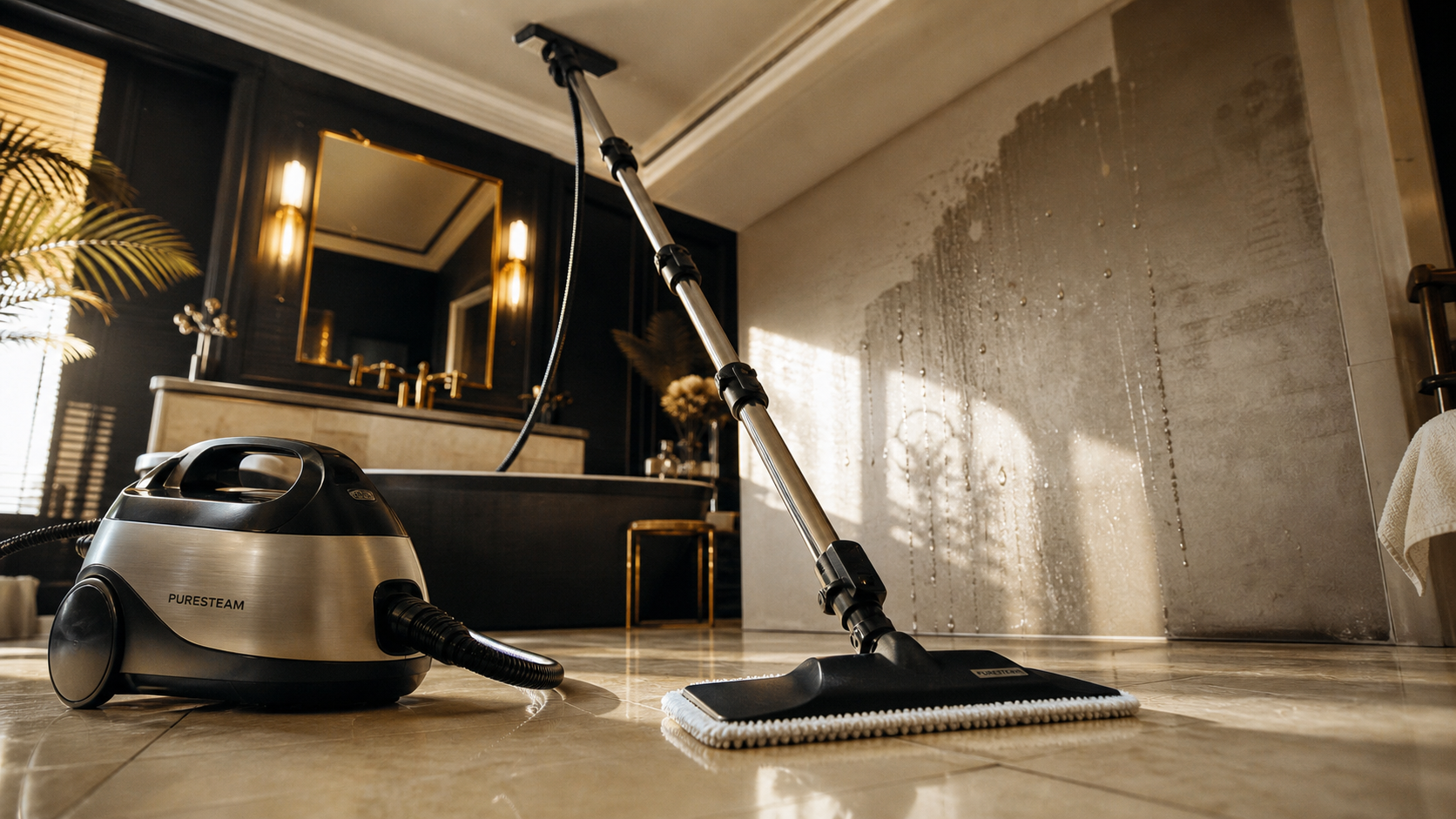 Meilleur nettoyeur vapeur pour murs et plafonds, rallonges et brosse microfibre