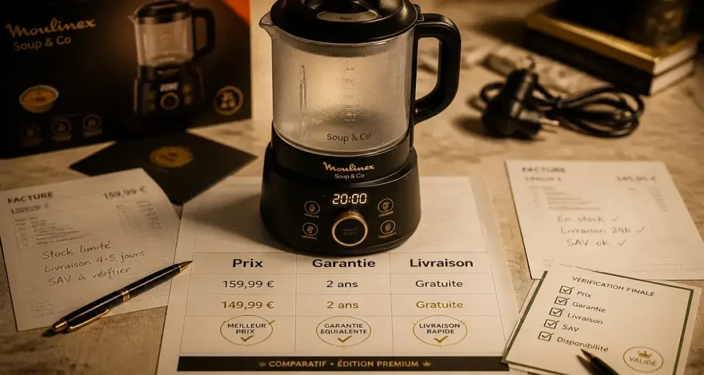 Moulinex Soup & Co prix, livraison et garantie, comparaison 169,99 €