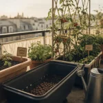 Potager sur balcon : jardinières, lumière et arrosage