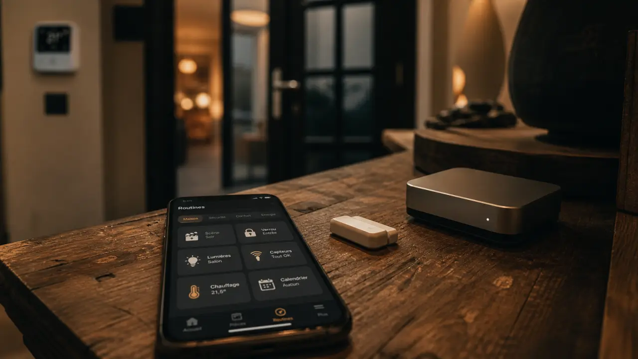 Home automation : routines domotiques, capteurs et hub