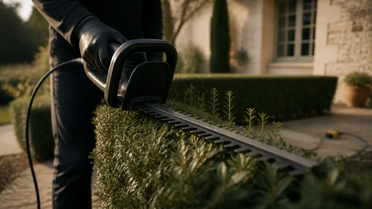 Taille-haie électrique filaire pour tailler la haie au jardin