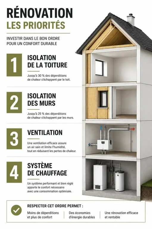 Ordre de priorité pour rénover une maison efficacement
