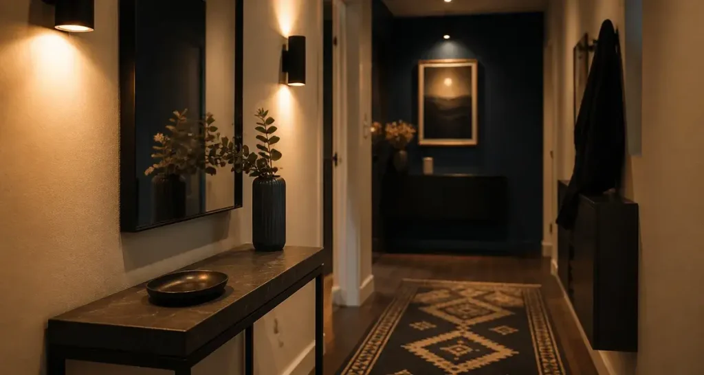 Couloir moderne : 5 astuces pour transformer un espace sombre en galerie stylée