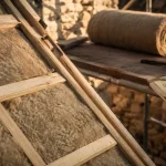 Isolant laine de mouton en combles et rampants, laine de mouton en chantier