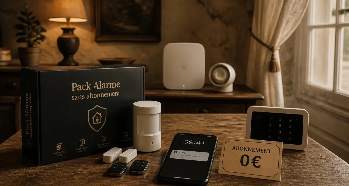 Meilleure alarme maison sans abonnement : pack et notification alerte, économie jusqu’à 2 700 € en 5 ans