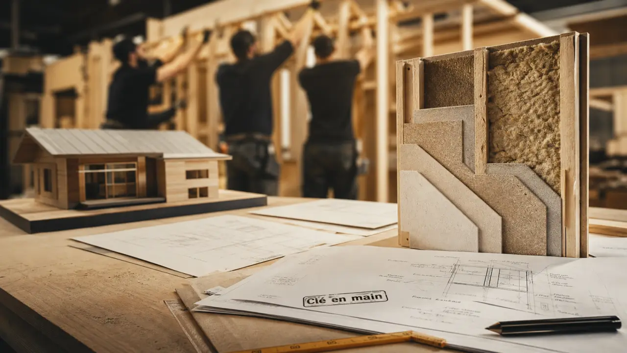 Préfabriqué bois maison : documents de kit et clé en main