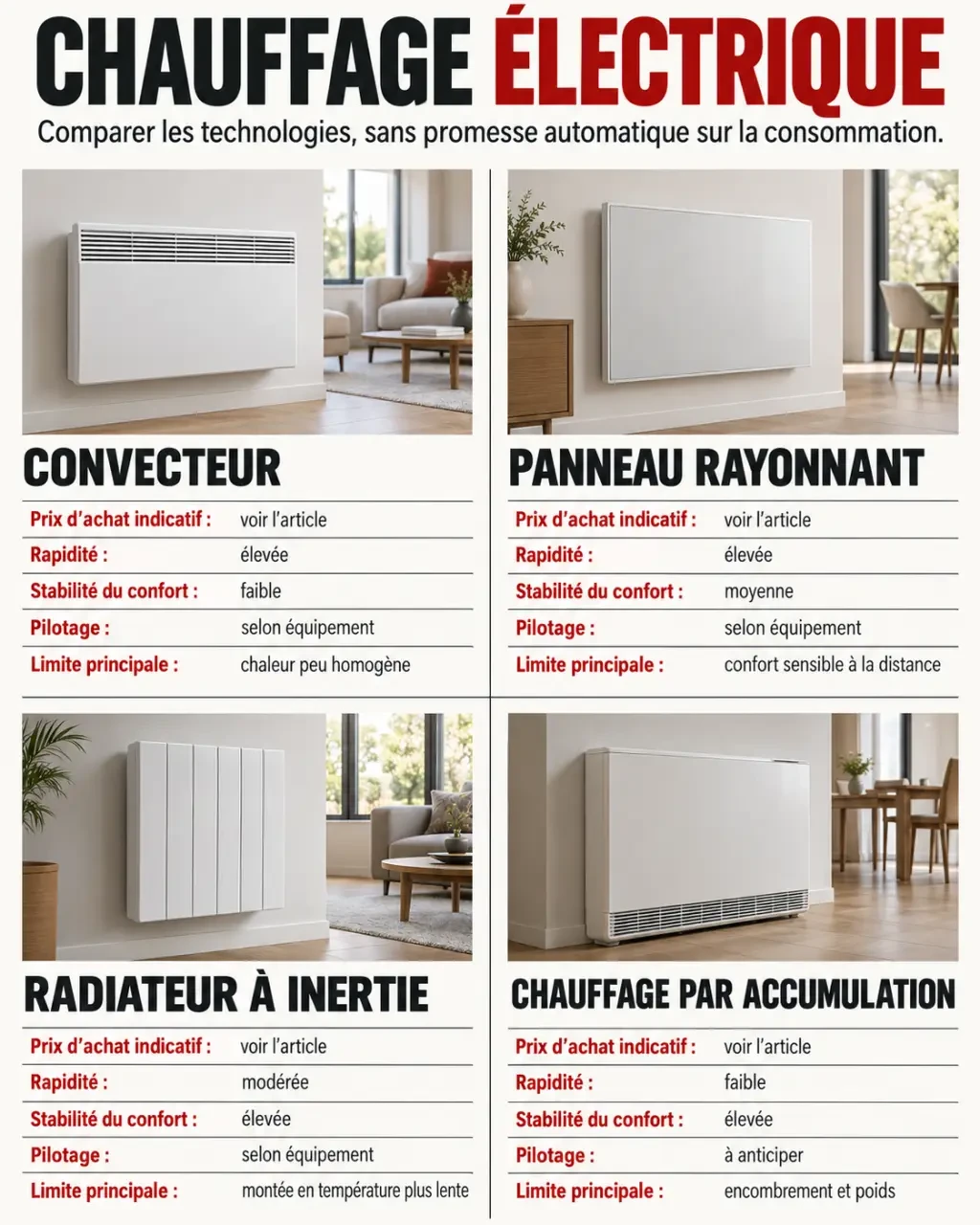 Radiateur électrique performant et économique : comparaison des technologies, du confort et du coût d’achat