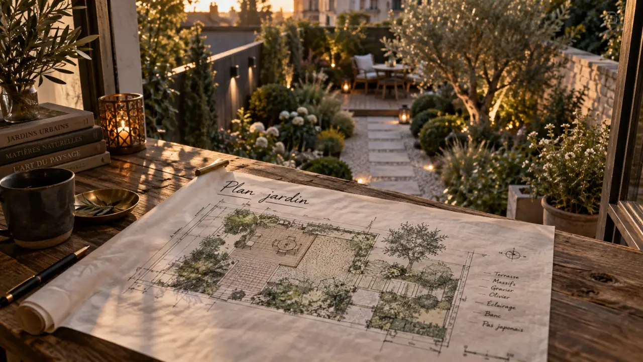 Jardin paysagiste : plan facile à entretenir
