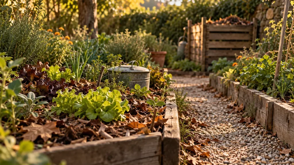 Jardin en permaculture : un sol couvert, moins d’arrosage et des parcelles à portée de main