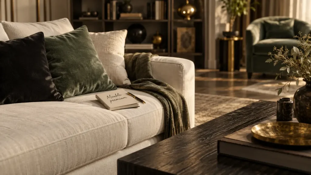 Le mobilier design haut de gamme associe proportions, confort et personnalisation